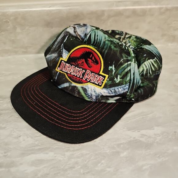 Jurassic Park Dinosaur Camo Cap Velociraptor Snapback Adjustable #RN-14750 Youth - Picture 1 of 9